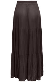 thumbnail: Donkerblauwe dames ONLY midi rok gemaakt van viscose en met elastische inzet
