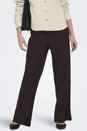 high waist casual broek bruin