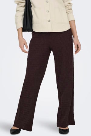 high waist casual broek bruin