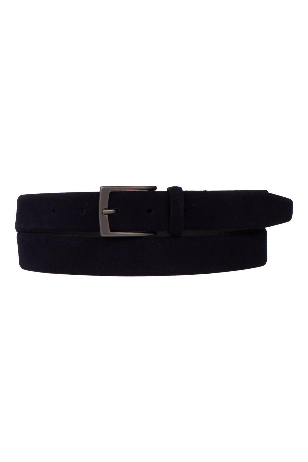 Presly & Sun leren riem donkerblauw