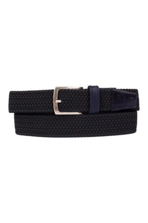 leren riem donkerblauw