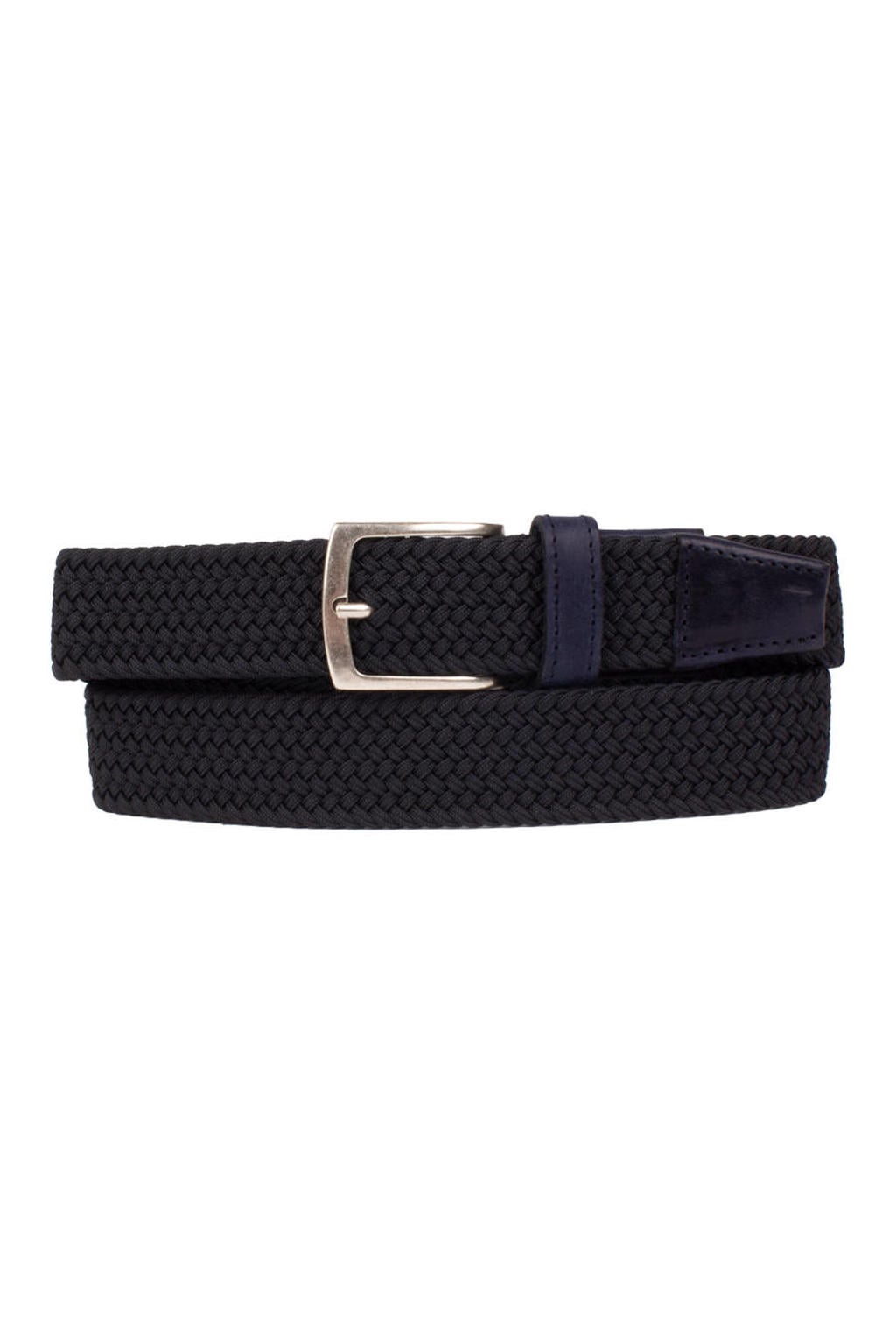 Presly & Sun leren riem donkerblauw