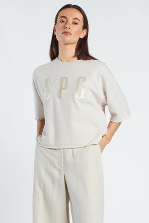 gebreide trui beige