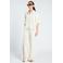 Spooq the label wide leg high waist gebloemde broek ecru