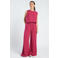 Spooq the label wide leg high waist broek fuchsia