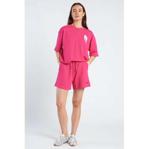 Spooq the label regular waist casual short fuchsia afbeelding