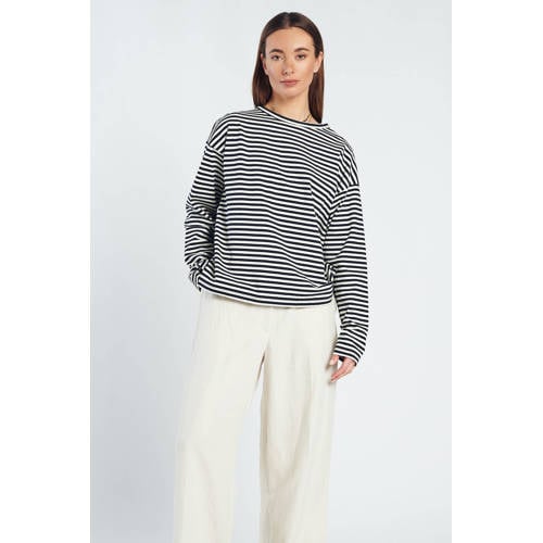 Spooq the label gestreepte longsleeve zwart afbeelding