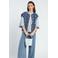 Spooq the label gebloemde bodywarmer dark blue denim