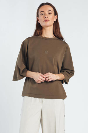 T-shirt olijfgroen