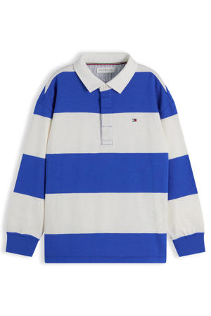 gestreepte polo - blauw