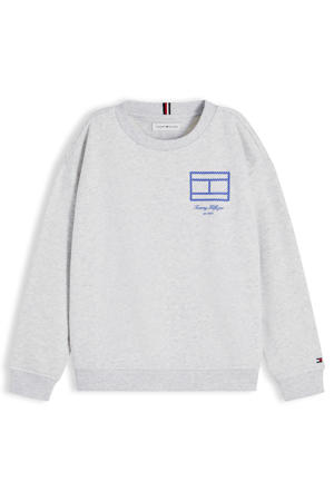 sweater met print - lichtgrijs