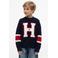 Tommy Hilfiger sweater met print - donkerblauw