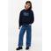 Tommy Hilfiger sweater met borduursels - donkerblauw