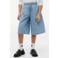 Tommy Hilfiger denim wide leg bermuda short met plooien - lichtblauw