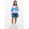 Tommy Hilfiger boxy tie-dye sweater - blauw