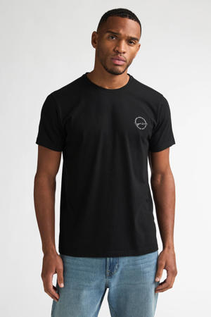 regular T-shirt zwart