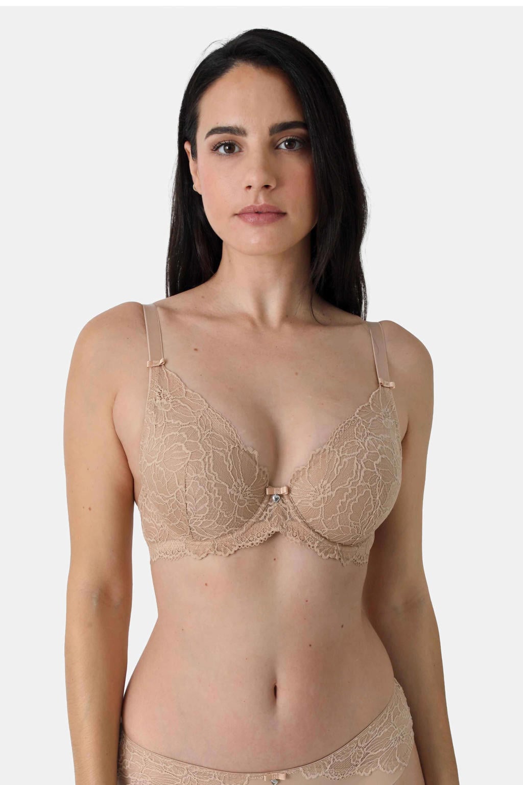 Sassa Mode voorgevormde kanten beugel-bh - beige