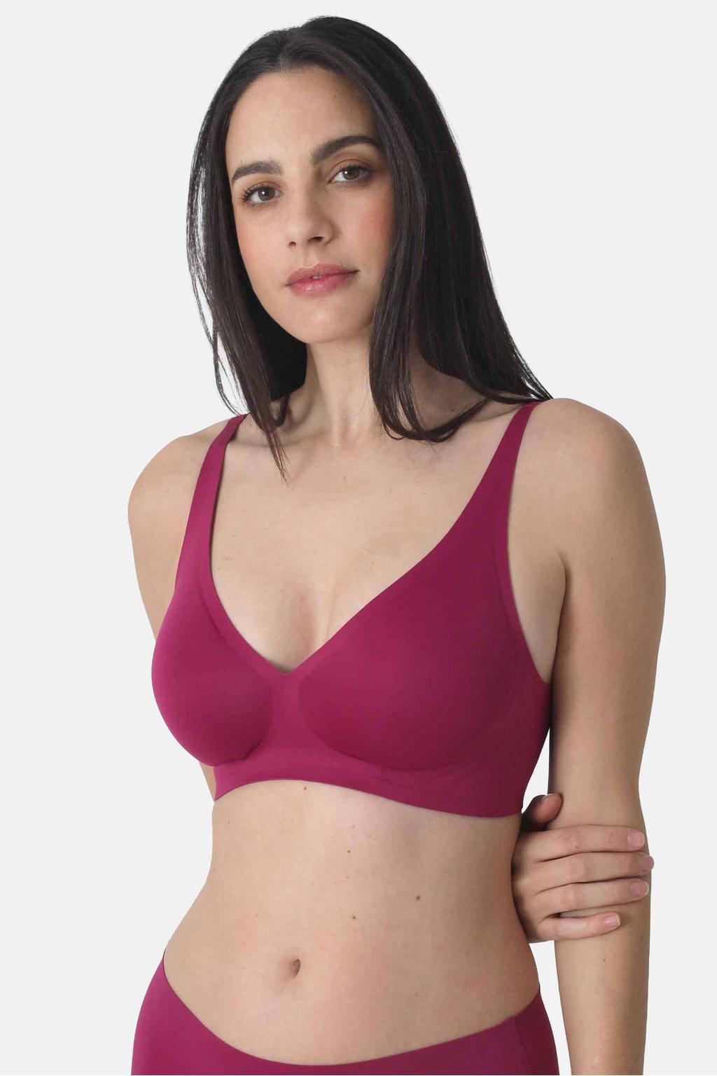 Sassa Mode voorgevormde seamless bh zonder beugel - fuchsia