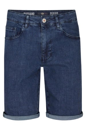 regular short dark blue denim