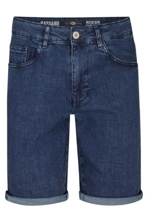 regular short dark blue denim