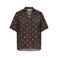 ONLY CARMAKOMA Carcarrie Dot 2/4 V-Neck Top Aop Plus Size - donkerbruin