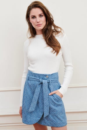 denim wikkelrok medium blue denim