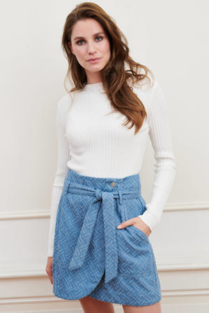 denim wikkelrok medium blue denim