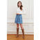 Lofty Manner denim wikkelrok medium blue denim