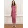 Lofty Manner Lange maxi jurk met streepprint roze