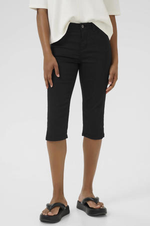skinny regular waist capri zwart