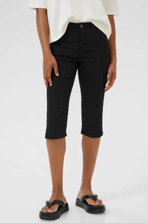 skinny regular waist capri zwart