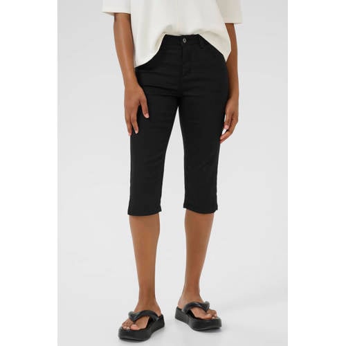 Kaffe skinny regular waist capri zwart