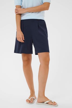 regular high waist casual short donkerblauw