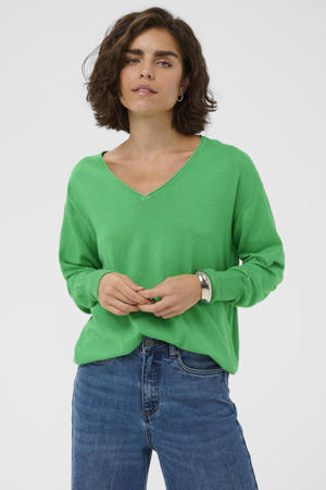pullover groen fijn gebreid