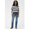 Kaffe gestreepte top donkerblauw/wit