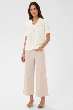 blousetop ecru broderie