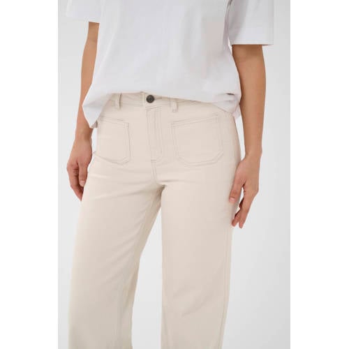 Kaffe KAbrook high waist bootcut jeans beige