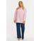YOEK blouse met krijtstreep roze broderie