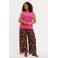 YOEK wide leg regular waist gebloemde broek multi