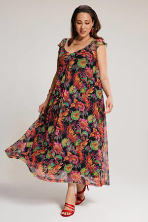 gebloemde zomerjurk multi