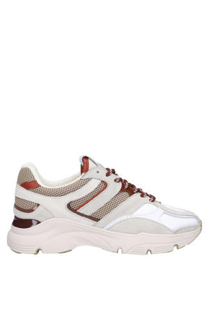 chunky leren sneakers grijs