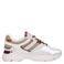 Manfield chunky leren sneakers grijs