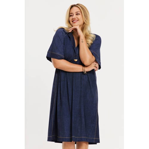YOEK spijkerjurk dark blue denim afbeelding