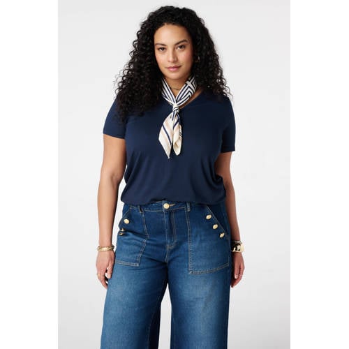 MS Mode T-shirt donkerblauw afbeelding