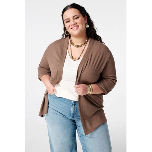 MS Mode lang vest bruin afbeelding