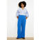 LOLALIZA straight high waist casual broek blauw