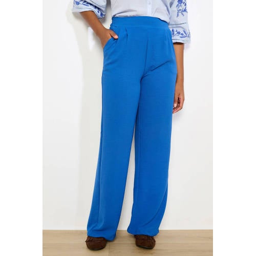 LOLALIZA straight high waist casual broek blauw afbeelding