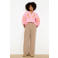 LOLALIZA straight high waist casual broek beige