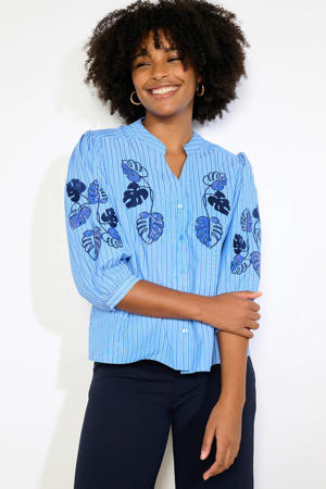 gestreepte blouse blauw