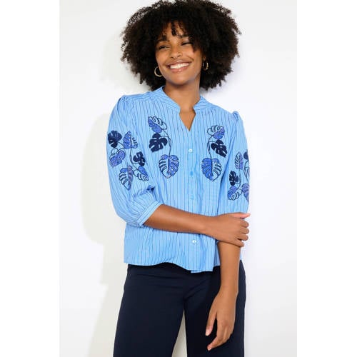 LOLALIZA gestreepte blouse blauw afbeelding